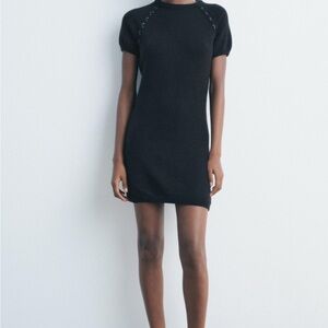 Zara Black Sheath Mini Dress